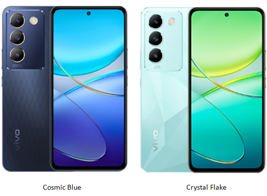 Vivo T3 5G Colors (Cosmic Blue and Crystal Flake)